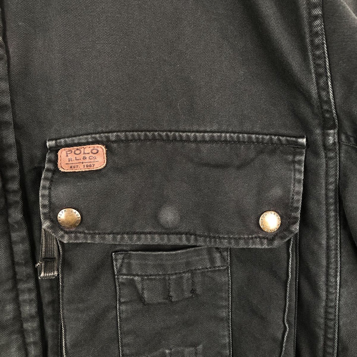 Ralph Lauren POLO by Ralph Lauren hunting jacket, men's size L cotton black type Vintage Second Hand