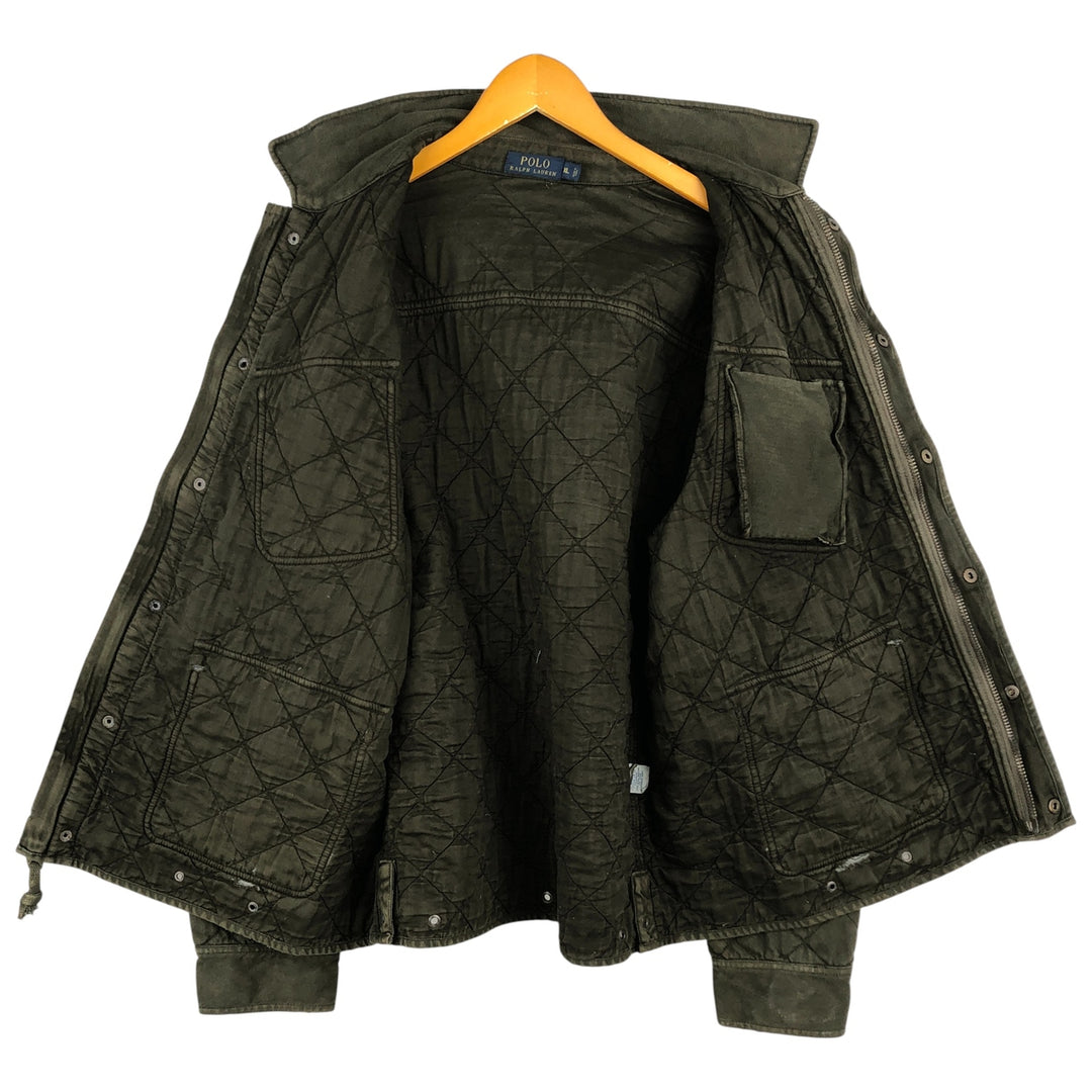 Ralph Lauren POLO RALPH LAUREN quilted puffer jacket, men's size XL cotton Khaki type Vintage Second Hand