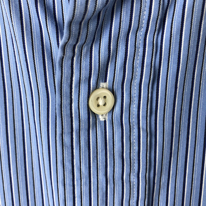 Ralph Lauren Classic Fit Long Sleeve Button Down Striped Shirt Men's XL cotton Blue type light blue Vintage Second Hand