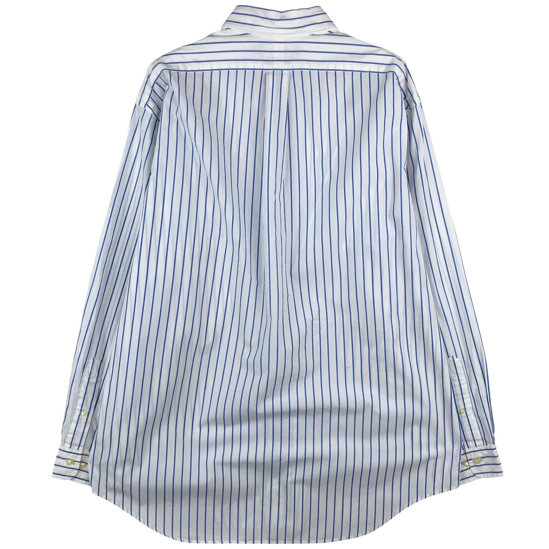 Ralph Lauren YARMOUTH Long Sleeve Button-Down Striped Shirt, Men's XL cotton white type Vintage Second Hand