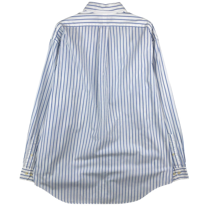Ralph Lauren YARMOUTH Long Sleeve Button-Down Striped Shirt, Men's XL cotton white type Vintage Second Hand