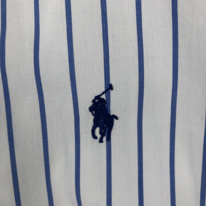 Ralph Lauren YARMOUTH Long Sleeve Button-Down Striped Shirt, Men's XL cotton white type Vintage Second Hand