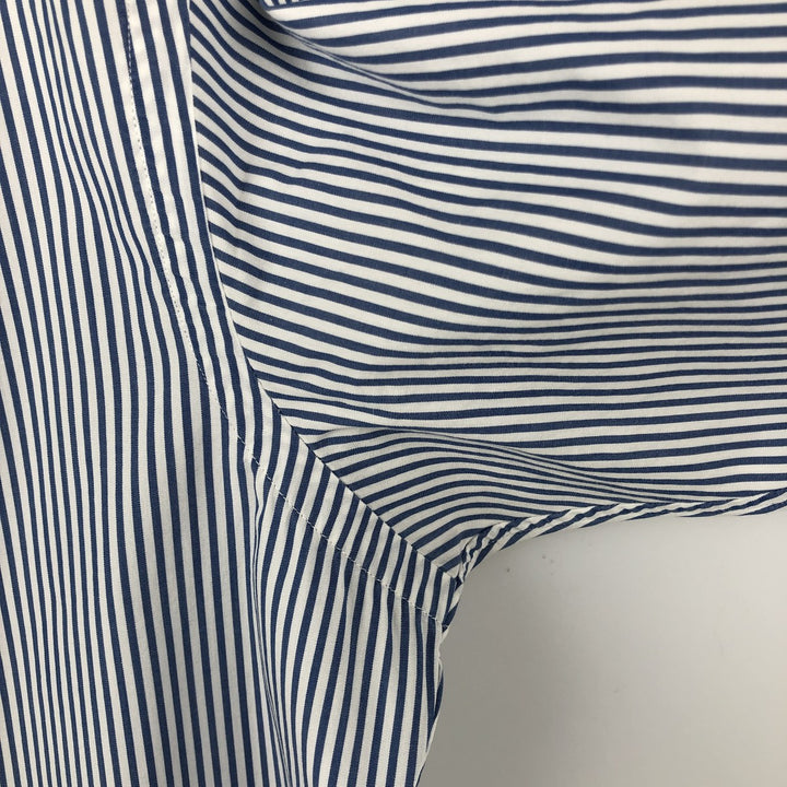 Ralph Lauren CUSTOM FIT long sleeve button down striped shirt men's size L cotton blue type Vintage Second Hand