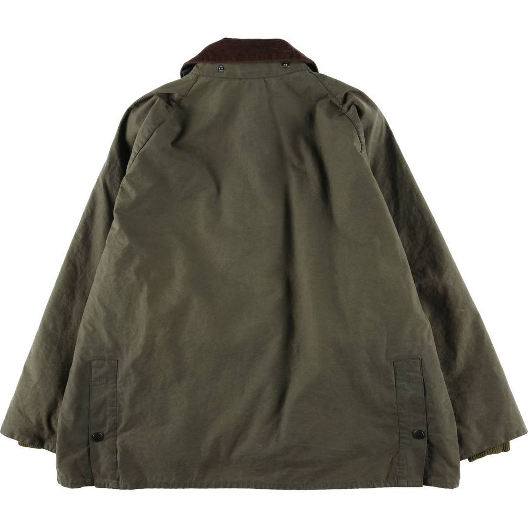 2000'S Barbour Bedale 3-Warrant Waxed Cotton Oiled Jacket, Made in England, Men's XXL equivalent. Waxed cotton Khaki type Vintage Second Hand