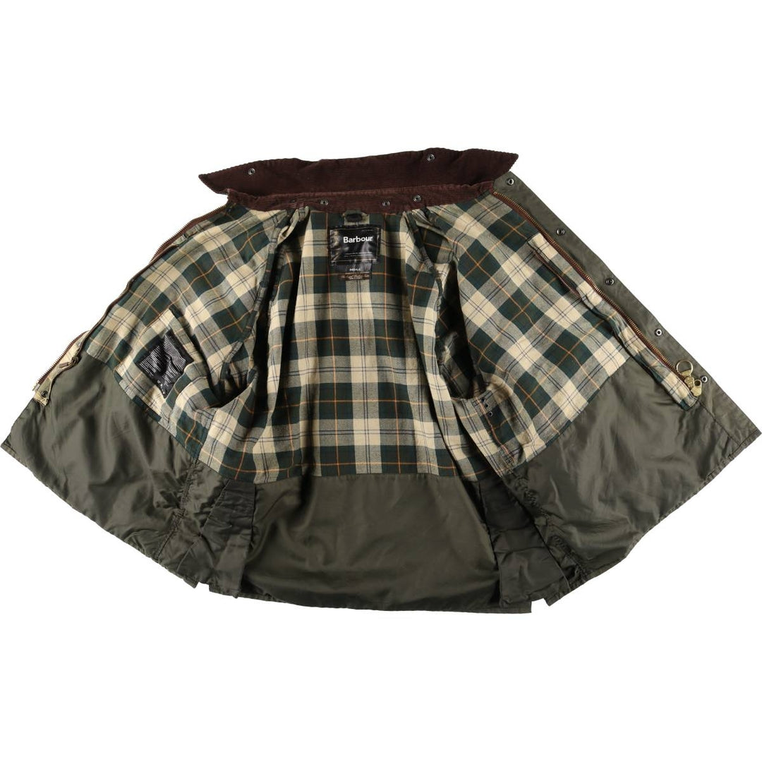 2000'S Barbour Bedale 3-Warrant Waxed Cotton Oiled Jacket, Made in England, Men's XXL equivalent. Waxed cotton Khaki type Vintage Second Hand