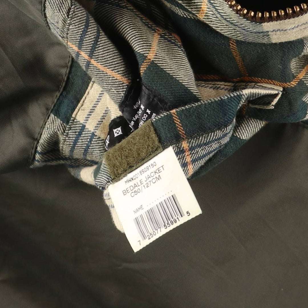 2000'S Barbour Bedale 3-Warrant Waxed Cotton Oiled Jacket, Made in England, Men's XXL equivalent. Waxed cotton Khaki type Vintage Second Hand
