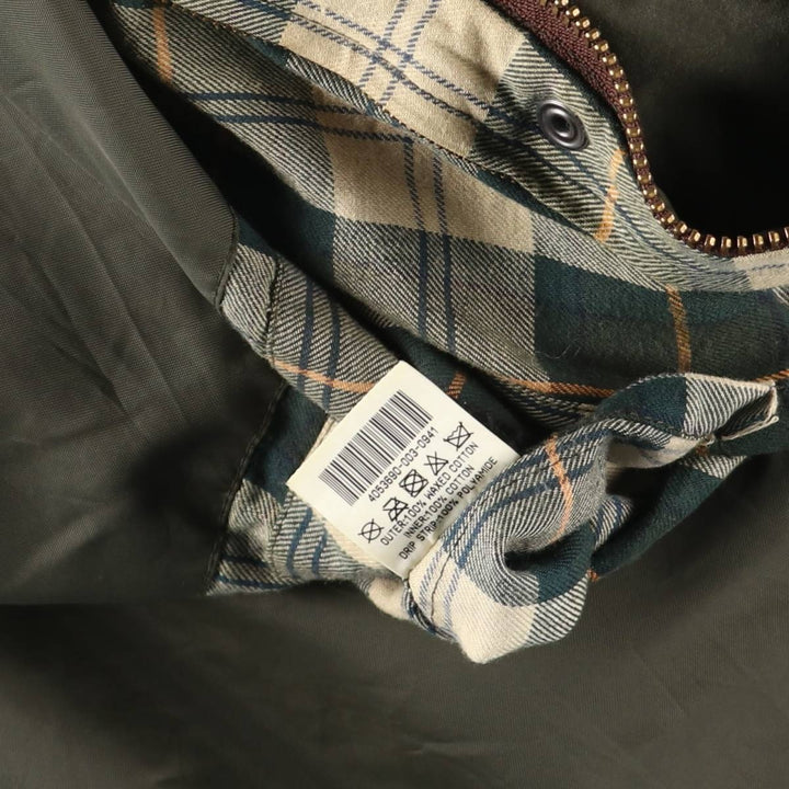 2000'S Barbour Bedale 3-Warrant Waxed Cotton Oiled Jacket, Made in England, Men's XXL equivalent. Waxed cotton Khaki type Vintage Second Hand