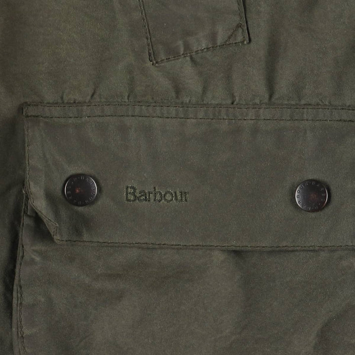 2000'S Barbour Bedale 3-Warrant Waxed Cotton Oiled Jacket, Made in England, Men's XXL equivalent. Waxed cotton Khaki type Vintage Second Hand