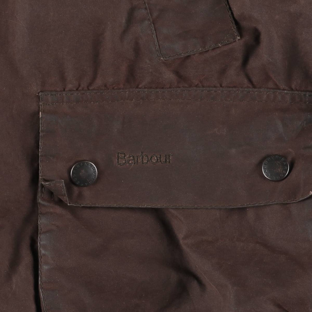 2000'S Barbour Bedale 3-Warrant Hooded Waxed Cotton Oiled Jacket, Made in England, Men's Size L (approx.) Waxed cotton brown type Vintage Second Hand