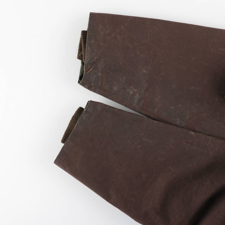2000'S Barbour Bedale 3-Warrant Hooded Waxed Cotton Oiled Jacket, Made in England, Men's Size L (approx.) Waxed cotton brown type Vintage Second Hand