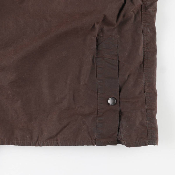 2000'S Barbour Bedale 3-Warrant Hooded Waxed Cotton Oiled Jacket, Made in England, Men's Size L (approx.) Waxed cotton brown type Vintage Second Hand