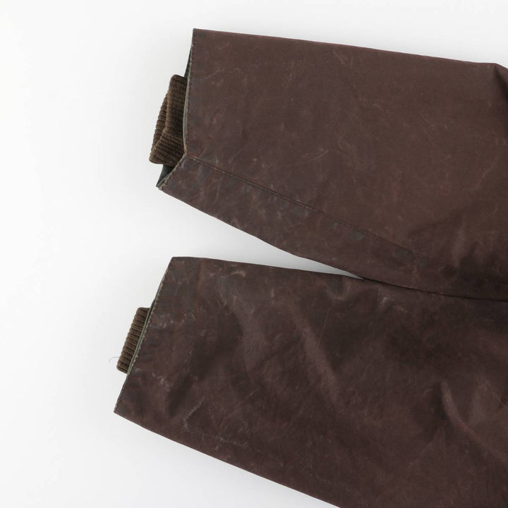2000'S Barbour Bedale 3-Warrant Hooded Waxed Cotton Oiled Jacket, Made in England, Men's Size L (approx.) Waxed cotton brown type Vintage Second Hand