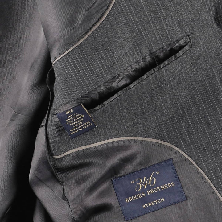 Brooks Brothers 346 Striped Wool Tailored Jacket, Men's Size Medium wool gray type Vintage Second Hand