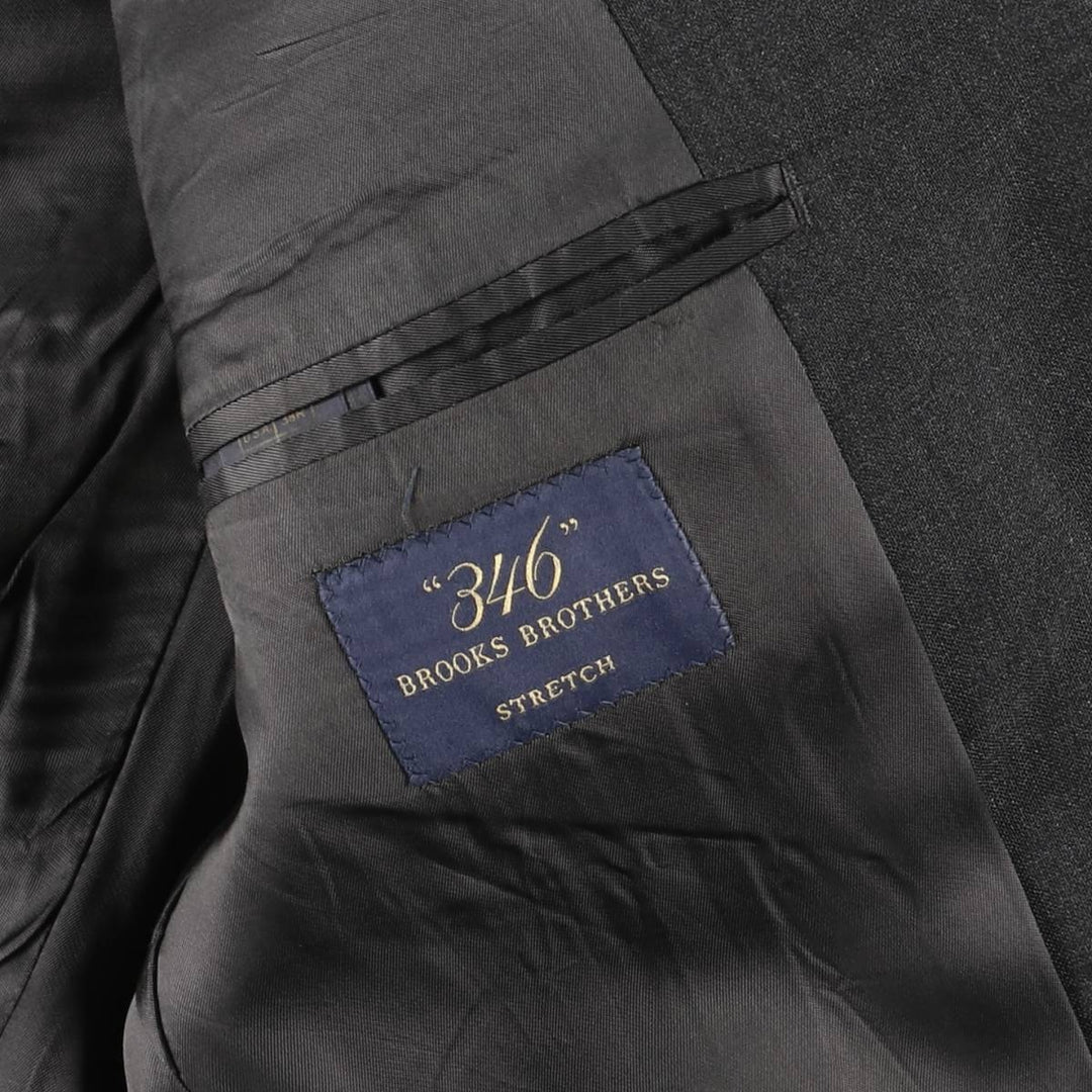 Brooks Brothers 346 Wool Tailored Jacket, Men's Size Medium wool Charcoal Vintage Second Hand