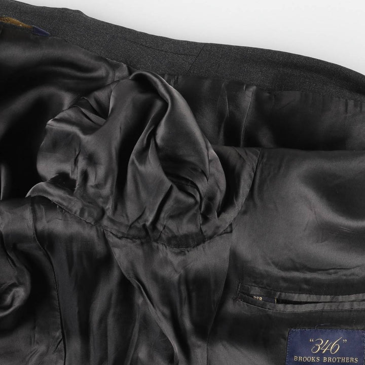 Brooks Brothers 346 Wool Tailored Jacket, Men's Size Medium wool Charcoal Vintage Second Hand