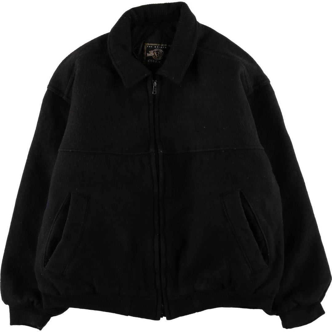 ~90'S Holloway Wool Sport Jacket, Made in USA, Men's XL equivalent, Vintage unclear black type Vintage Second Hand