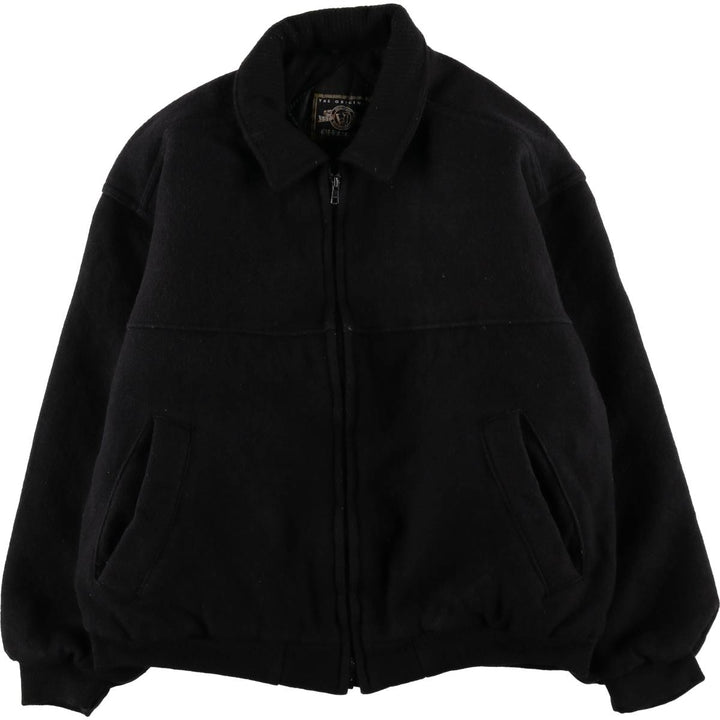 ~90'S Holloway Wool Sport Jacket, Made in USA, Men's XL equivalent, Vintage unclear black type Vintage Second Hand