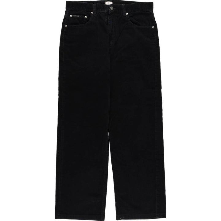 90s-00'S Calvin Klein corduroy jeans, men's size W33 (approx.) cotton black type Vintage Second Hand