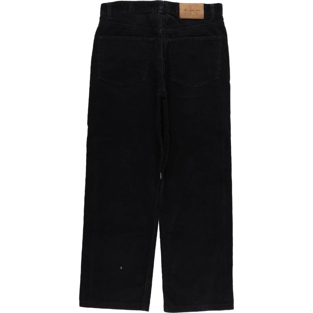 90s-00'S Calvin Klein corduroy jeans, men's size W33 (approx.) cotton black type Vintage Second Hand