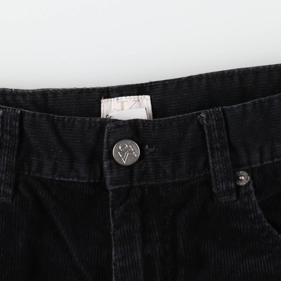 90s-00'S Calvin Klein corduroy jeans, men's size W33 (approx.) cotton black type Vintage Second Hand
