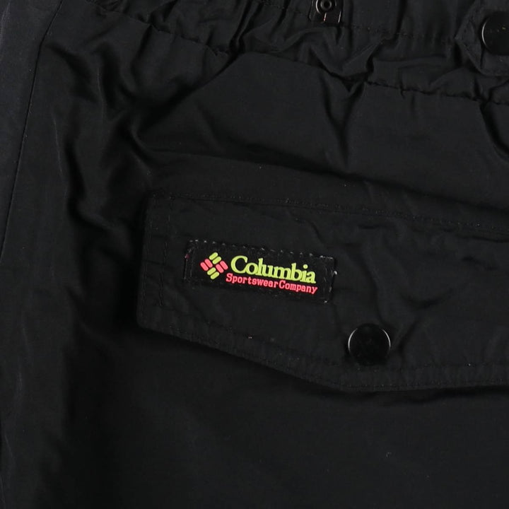 1980'S Columbia navy tag nylon pants, crinkly fabric, women's size M equivalent, vintage. Nylon black type Vintage Second Hand