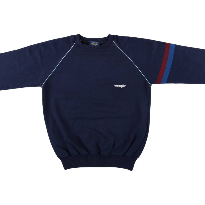 80s-90'S Wrangler Logo Sweatshirt, Made in Italy, Men's Size M (approx.), Vintage unclear navy blue type Vintage Second Hand
