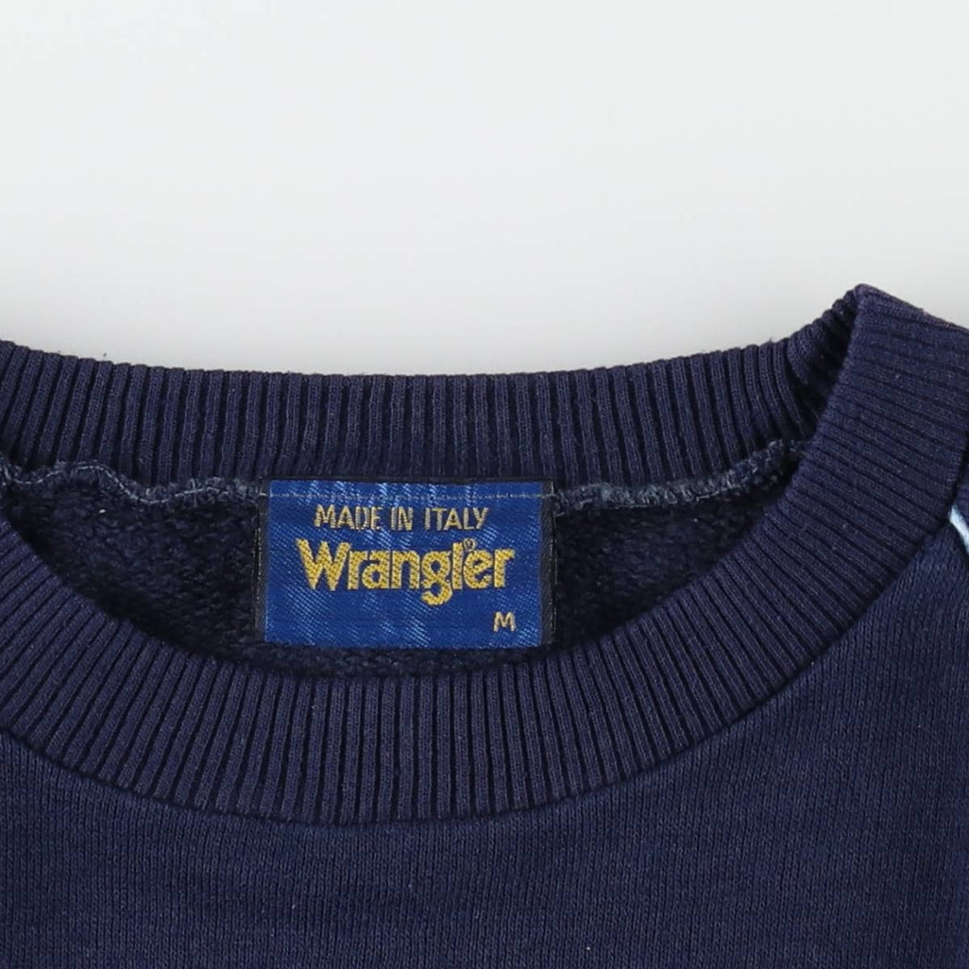 80s-90'S Wrangler Logo Sweatshirt, Made in Italy, Men's Size M (approx.), Vintage unclear navy blue type Vintage Second Hand