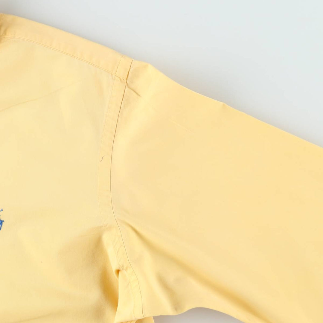 Ralph Lauren Classic Fit Long Sleeve Button-Down Shirt, Men's XL cotton yellow type Vintage Second Hand