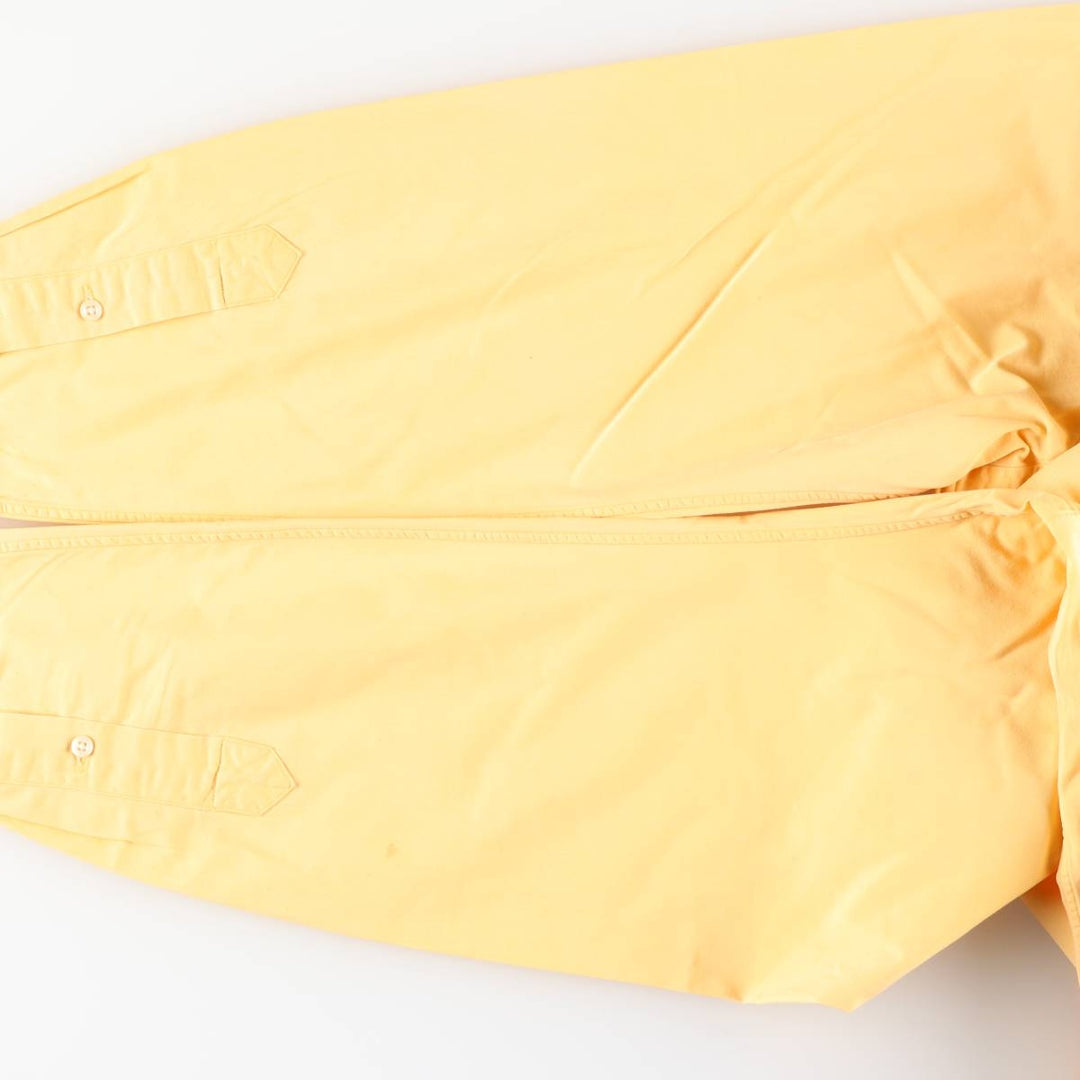 Ralph Lauren Classic Fit Long Sleeve Button-Down Shirt, Men's XL cotton yellow type Vintage Second Hand