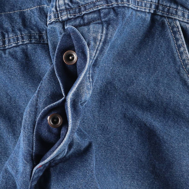 Round House Men's Denim Overalls, Made in the USA, Size W34 cotton blue type Vintage Second Hand