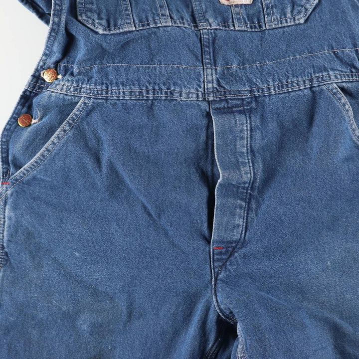 Round House Men's Denim Overalls, Made in the USA, Size W34 cotton blue type Vintage Second Hand