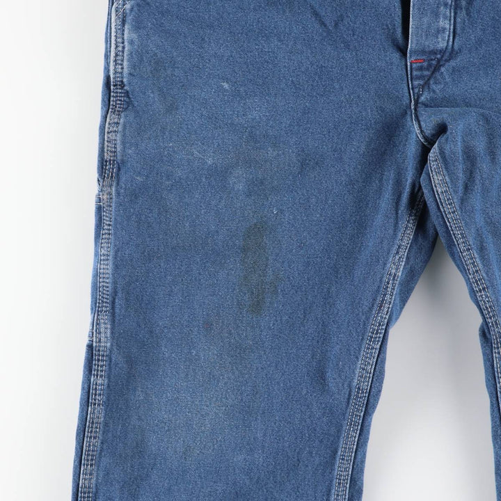 Round House Men's Denim Overalls, Made in the USA, Size W34 cotton blue type Vintage Second Hand
