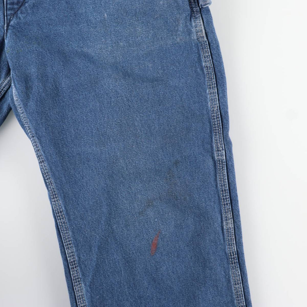 Round House Men's Denim Overalls, Made in the USA, Size W34 cotton blue type Vintage Second Hand