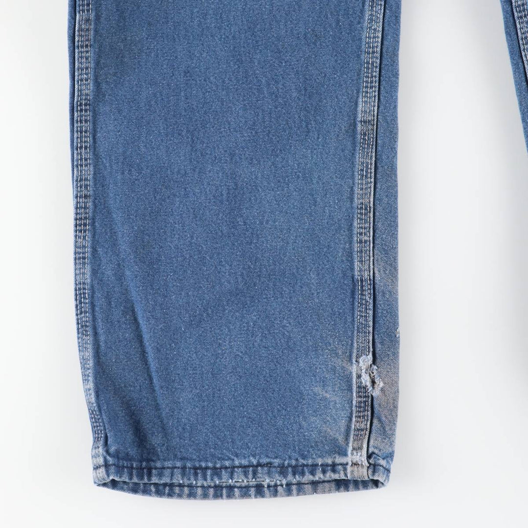 Round House Men's Denim Overalls, Made in the USA, Size W34 cotton blue type Vintage Second Hand