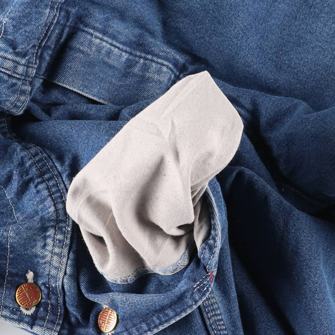 Round House Men's Denim Overalls, Made in the USA, Size W34 cotton blue type Vintage Second Hand