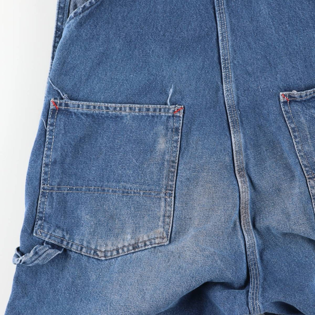 Round House Men's Denim Overalls, Made in the USA, Size W34 cotton blue type Vintage Second Hand