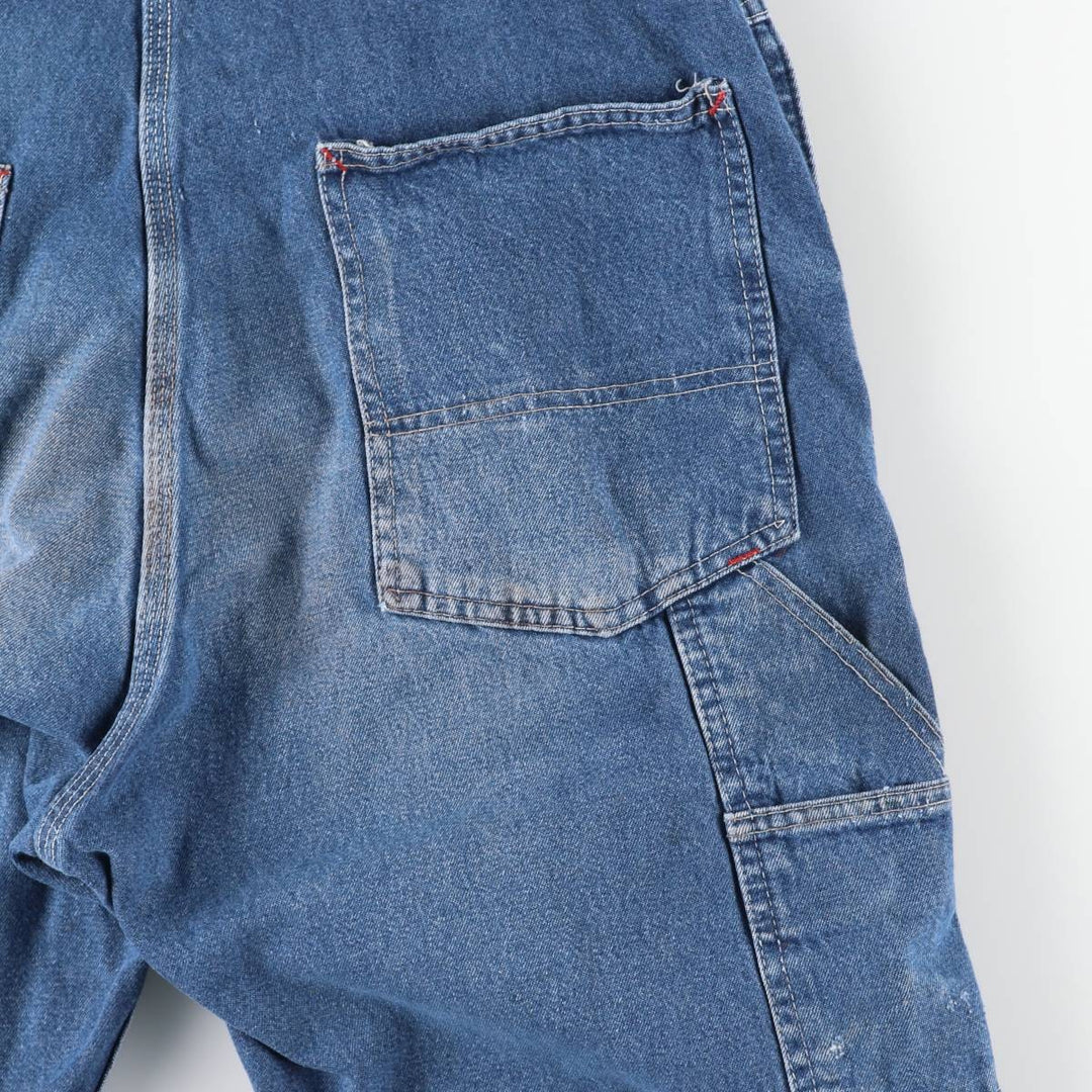 Round House Men's Denim Overalls, Made in the USA, Size W34 cotton blue type Vintage Second Hand