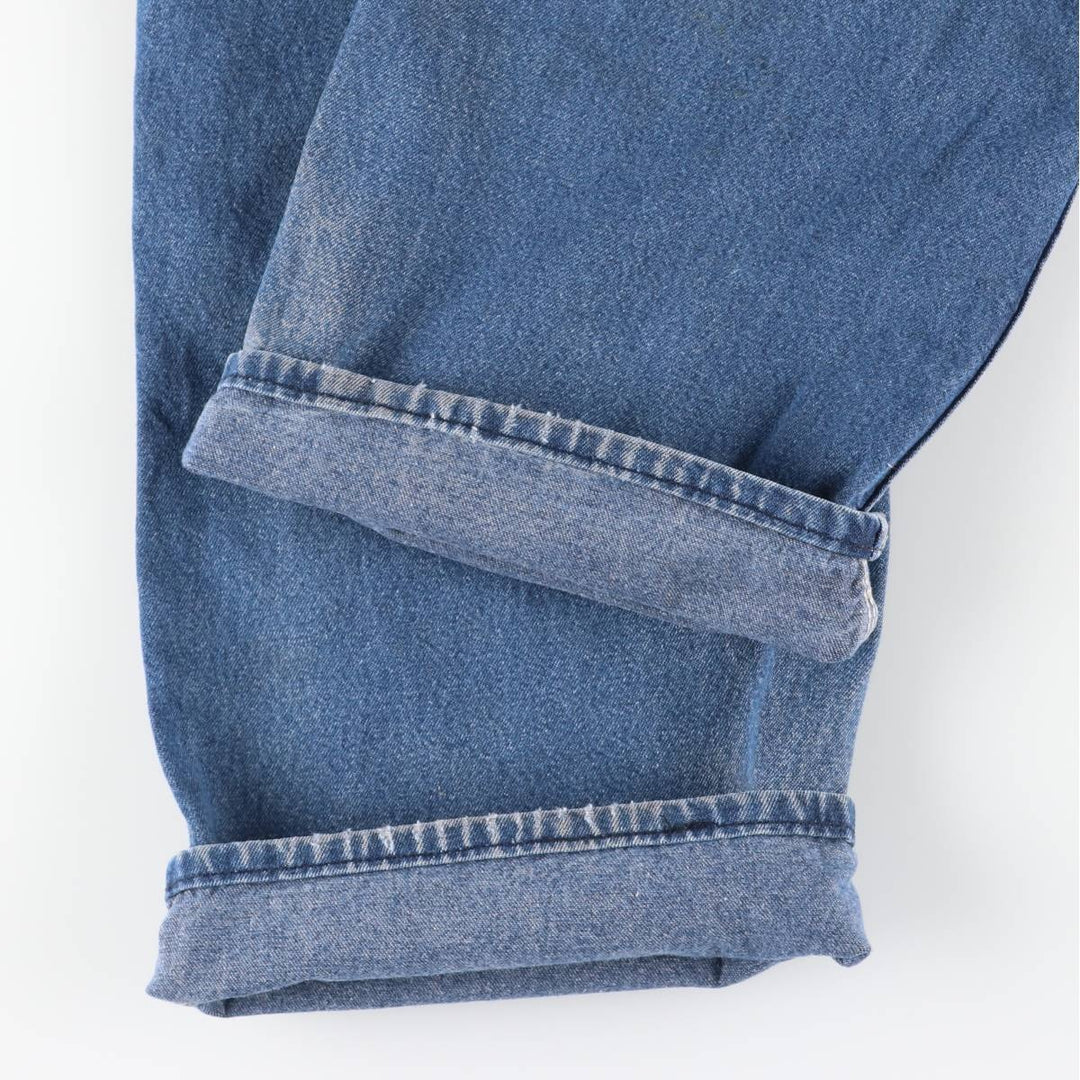 Round House Men's Denim Overalls, Made in the USA, Size W34 cotton blue type Vintage Second Hand