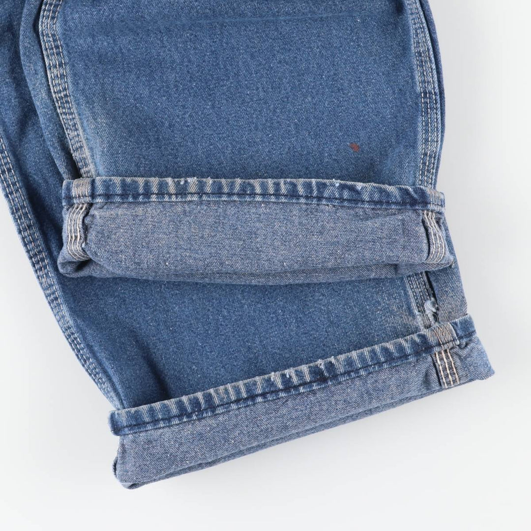 Round House Men's Denim Overalls, Made in the USA, Size W34 cotton blue type Vintage Second Hand