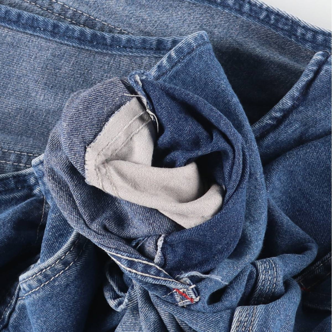 Round House Men's Denim Overalls, Made in the USA, Size W34 cotton blue type Vintage Second Hand