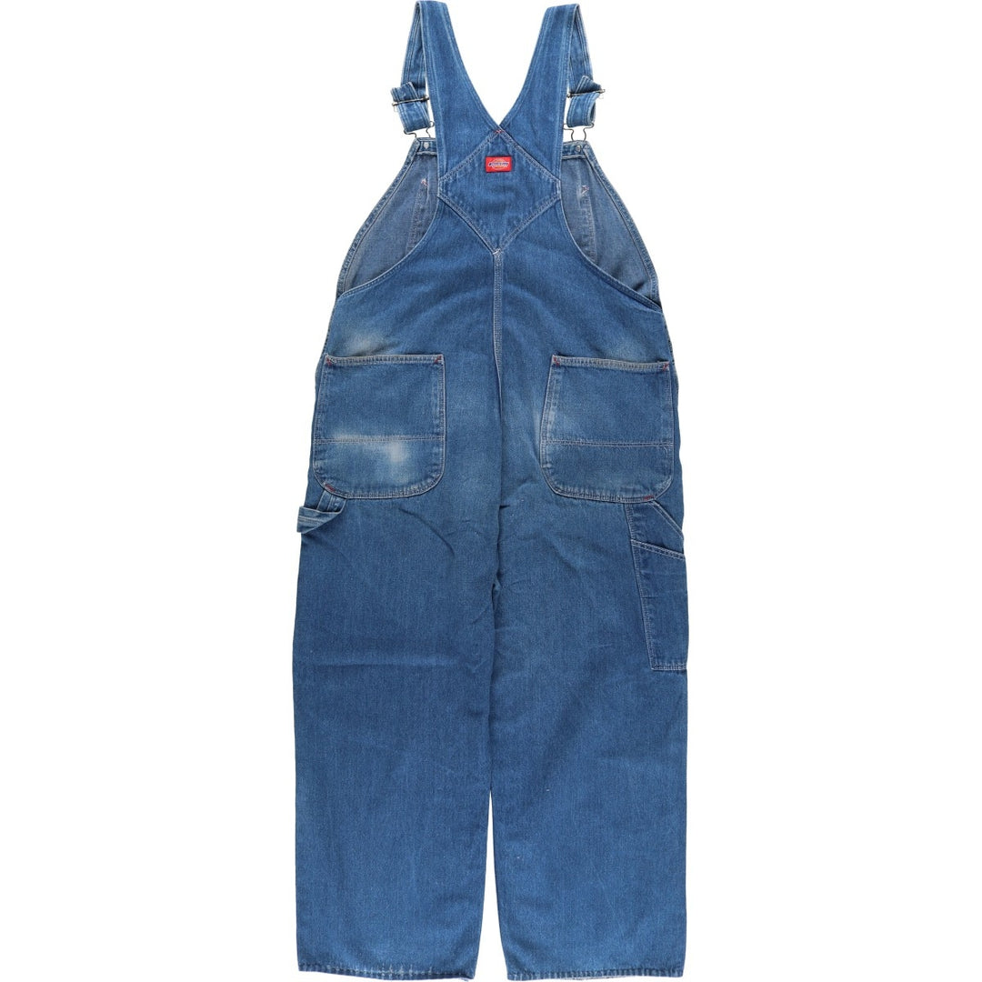 Oversized 90'S Dickies denim overalls, made in the USA, men's size W49, vintage cotton blue type Vintage Second Hand