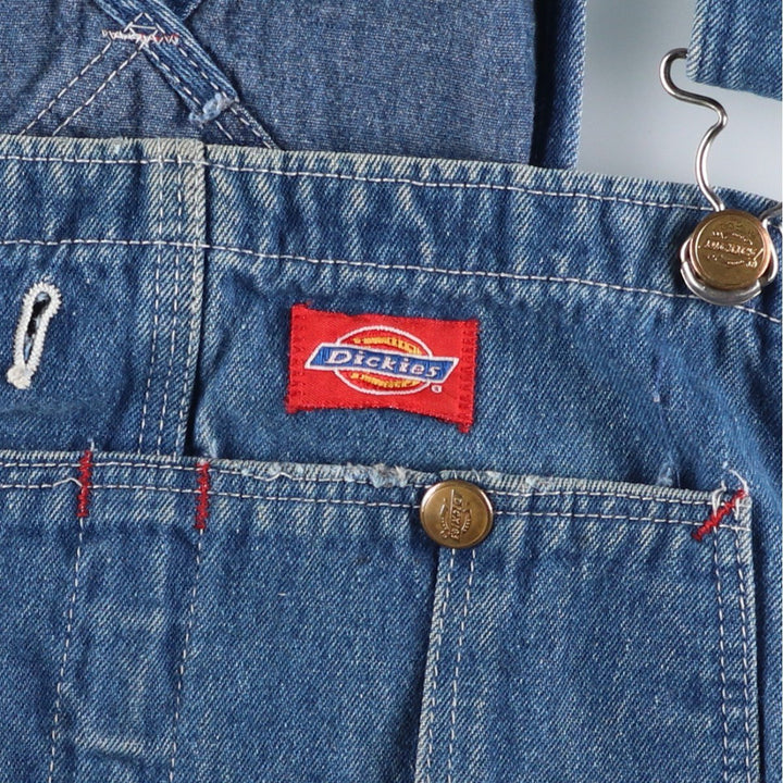 Oversized 90'S Dickies denim overalls, made in the USA, men's size W49, vintage cotton blue type Vintage Second Hand