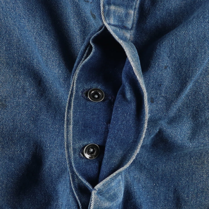 Oversized 90'S Dickies denim overalls, made in the USA, men's size W49, vintage cotton blue type Vintage Second Hand