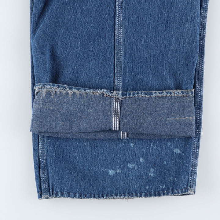 Oversized 90'S Dickies denim overalls, made in the USA, men's size W49, vintage cotton blue type Vintage Second Hand