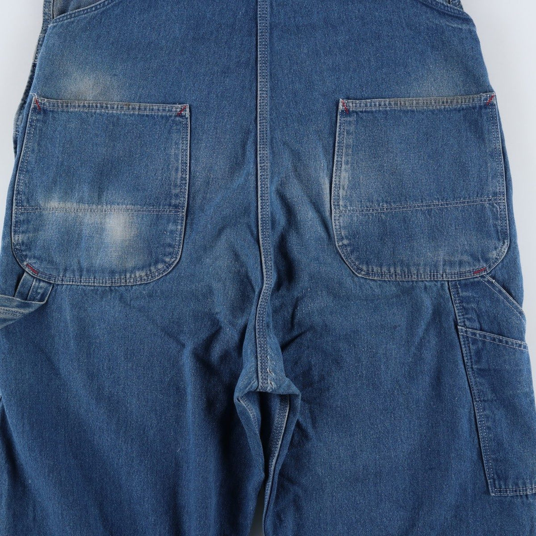 Oversized 90'S Dickies denim overalls, made in the USA, men's size W49, vintage cotton blue type Vintage Second Hand
