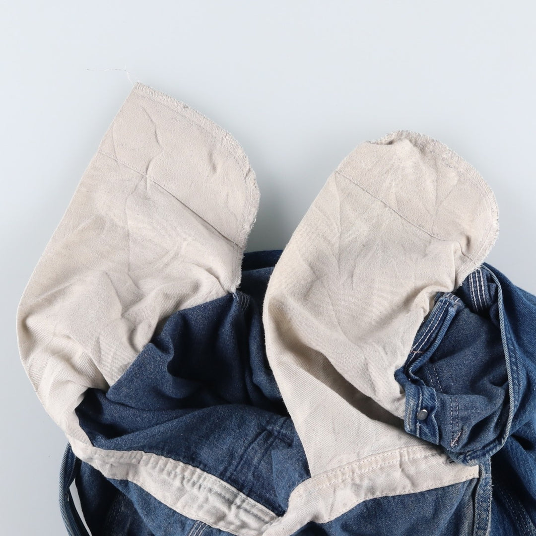 Oversized 90'S Dickies denim overalls, made in the USA, men's size W49, vintage cotton blue type Vintage Second Hand