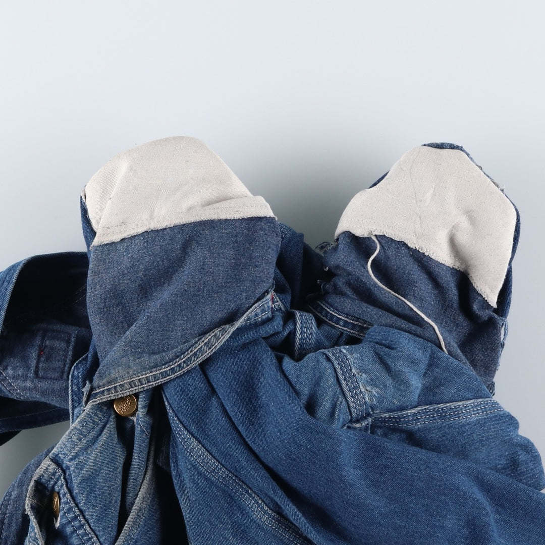 Oversized 90'S Dickies denim overalls, made in the USA, men's size W49, vintage cotton blue type Vintage Second Hand