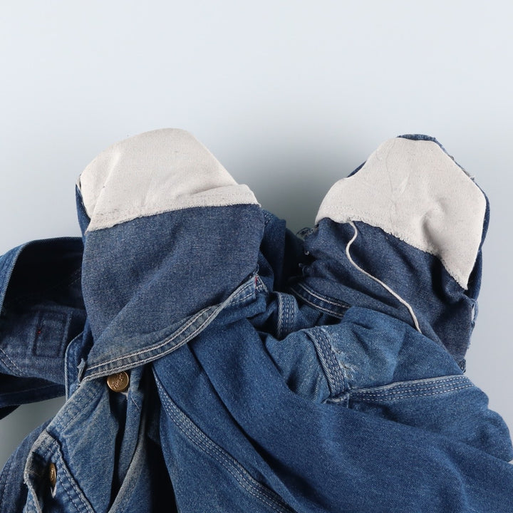Oversized 90'S Dickies denim overalls, made in the USA, men's size W49, vintage cotton blue type Vintage Second Hand