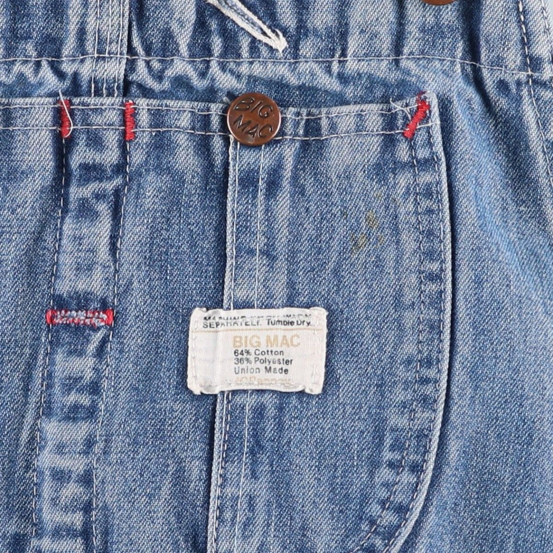 Vintage 1970'S Penney's BIG MAC denim overalls, men's size W31. cotton blue type Vintage Second Hand