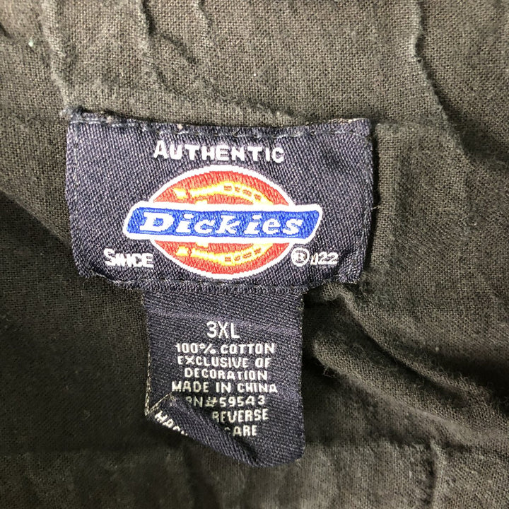 Dickies Men's Long Sleeve Flannel Check Shirt, Size XXXL cotton black type Vintage Second Hand